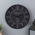 Personalised 'Time is Not Measured By Clocks...' Round Slate Wall Clock