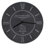 Personalised 'Time is Not Measured By Clocks...' Round Slate Wall Clock - Image 5