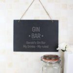 Personalised Any Message Large Hanging Slate Sign - Image 2