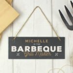 Personalised 'Barbeque Grill Master' Printed Hanging Slate Decoration - Image 3