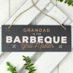 Personalised 'Barbeque Grill Master' Printed Hanging Slate Decoration - Image 4