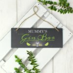 Personalised 'Gin Bar' Printed Hanging Slate Decoration - Image 2