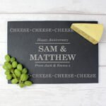 Personalised 'Cheese Cheese Cheese' Slate Cheese Board - Image 2