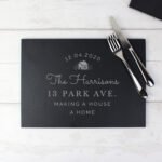 Personalised 'New Home' House Motif Slate Placemat - Image 2