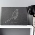 Personalised Pheasant Design Slate Placemat
