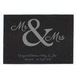 Personalised Any Message 'Mr & Mrs' Slate Placemat - Image 3
