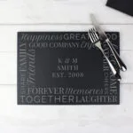 Personalised 'Together' Slate Placemat - Image 2