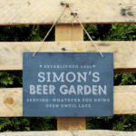Personalised 'Beer Garden' Hanging Large Slate Sign - Image 2