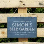 Personalised 'Beer Garden' Large Hanging Slate Sign - Image 2