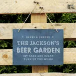 Personalised 'Beer Garden' Large Hanging Slate Sign - Image 3