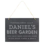 Personalised 'Beer Garden' Large Hanging Slate Sign - Image 4