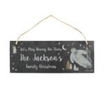 Personalised The Snowman Magical Adventure Hanging Slate Christmas Plaque - Image 5