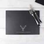 Personalised Any Message Stag Design Slate Placemat - Image 4