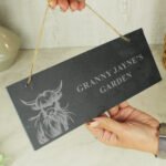 Personalised Any Message Highland Cow Design Hanging Slate Sign - Image 2