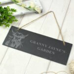 Personalised Any Message Highland Cow Design Hanging Slate Sign - Image 6
