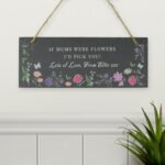 Personalised Wild Flowers Design Hanging Slate Garden Sign - Image 5
