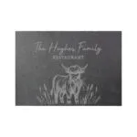 Personalised Highland Cow Design Rectangle Slate Placemat - Image 5