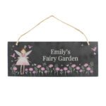 Personalised Children's Fairy Princess Design Garden Hanging Slate Sign - Image 5