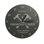Personalised Any Message Hammers Motif Round Slate Wall Clock - Image 6