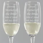 Personalised Any Message Celebration Pair of Glass Champagne Flutes - Image 2