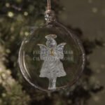 Personalised Any Message Glass Christmas/Memorial Angel Bauble