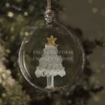 Personalised Any Message Glass Christmas Tree Bauble