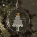 Personalised Any Message Glass Christmas Tree Bauble - Image 3