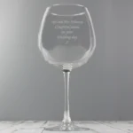 Personalised Any Message Bottle of Wine Glass - Image 4