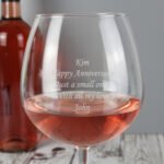 Personalised Any Message Bottle of Wine Glass - Image 3
