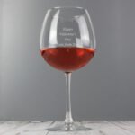 Personalised Any Message Bottle of Wine Glass - Image 5