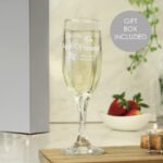 Personalised Any Message Elegance Design Glass Champagne Flute - Image 4
