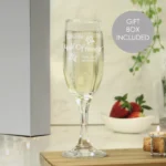 Personalised Any Message Elegance Design Glass Champagne Flute - Image 4