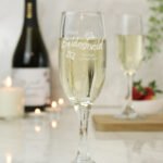 Personalised Any Message Elegance Design Glass Champagne Flute - Image 2