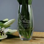 Personalised 'In Loving Memory' Glass Bullet Vase - Image 2