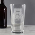 Personalised '1st Class' Stamp Design Pint Glass
