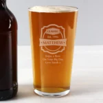 Personalised Any Message Classic Label Design Pint Glass