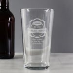Personalised Classic Label Design Pint Glass