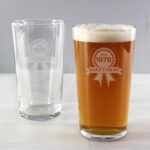 Personalised Established Rosette Motif Pint Glass - Image 3