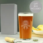 Personalised Established Rosette Motif Pint Glass - Image 2