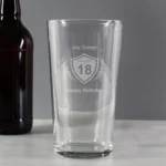 Personalised Birthday Crest Motif Pint Glass - Image 4