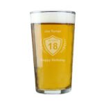 Personalised Birthday Crest Motif Pint Glass - Image 5