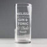 Personalised 'It's... O'Clock' Hi-Ball Glass