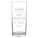 Personalised 'It's... O'Clock' Hi-Ball Glass Tumbler - Image 4