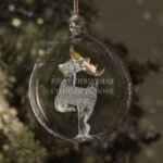 Personalised Any Message Glass Reindeer Christmas Bauble - Image 3