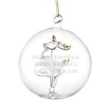 Personalised Any Message Glass Reindeer Christmas Bauble - Image 5