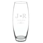 Personalised Monogram Initials Heart Motif Glass Bullet Vase - Image 3
