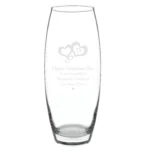 Personalised Any Message Love Hearts Motif Glass Bullet Vase - Image 2