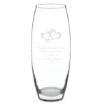 Personalised Any Message Love Hearts Motif Glass Bullet Vase - Image 3