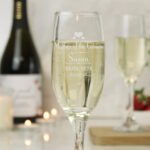 Personalised 'Mother of the Groom' Decorative Hearts Motif Wedding Glass Champagne Flute - Image 3