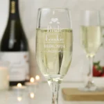 Personalised ‘Bride’ Decorative Hearts Motif Wedding Glass Champagne Flute - Image 3